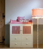 Changing Table Unit  with 4 Drawers and Double Cupboard