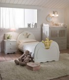 Luxury Single Bed with Golden Crown