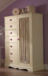 Wardrobe with Chest of 5 Drawers and Cupboard